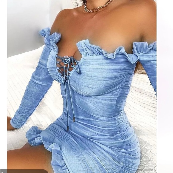 Fashion Nova Blue Dress in size Medium - Picture 4 of 5